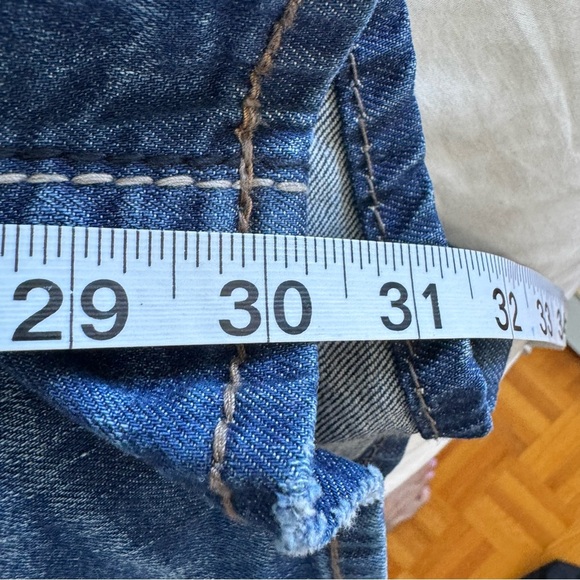 Silver Jeans Co. ZAC Men’s Straight Leg Jeans W32 L30 Distressed Dark Wash - Picture 14 of 15